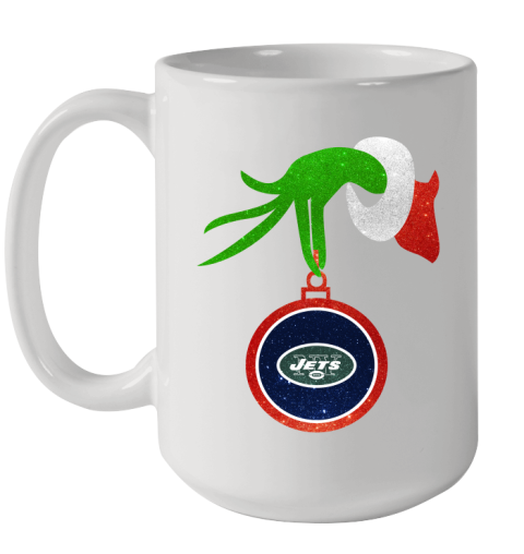 New York Jets Grinch Merry Christmas NFL Football Ceramic Mug 15oz