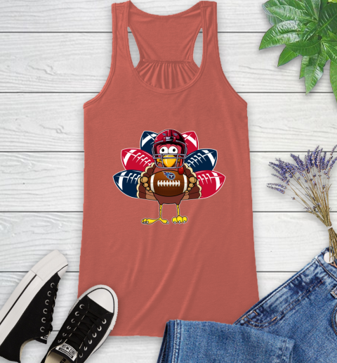Tennessee Titans Turkey Thanksgiving Day Racerback Tank 4