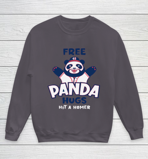Free Panda Hugs Braves Youth Sweatshirt 4