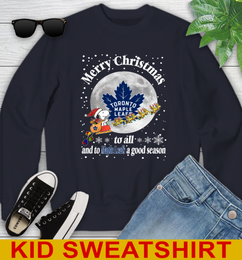 Toronto Maple Leafs Merry Christmas To All And To Maple Leafs A Good Season NHL Hockey Sports Youth Sweatshirt 2