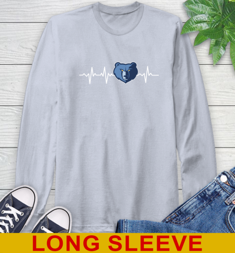Memphis Grizzlies NBA Basketball Heart Beat Shirt Long Sleeve T-Shirt 7 Memphis Grizzlies NBA Basketball Heart Beat Shirt Long Sleeve T-Shirt - Image 7