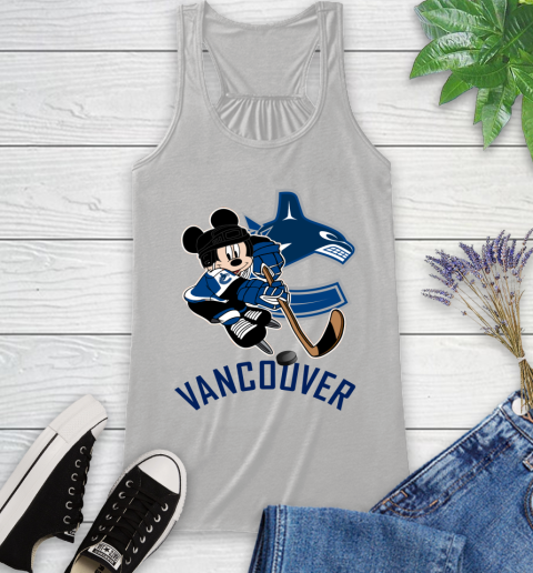 NHL Vancouver Canucks Mickey Mouse Disney Hockey T Shirt Racerback Tank