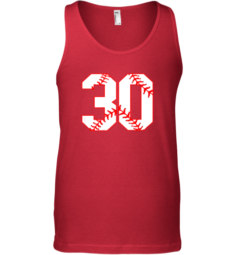 xrs3 thirtieth birthday party 30th baseball shirt born 1989 unisex tank 17 front red