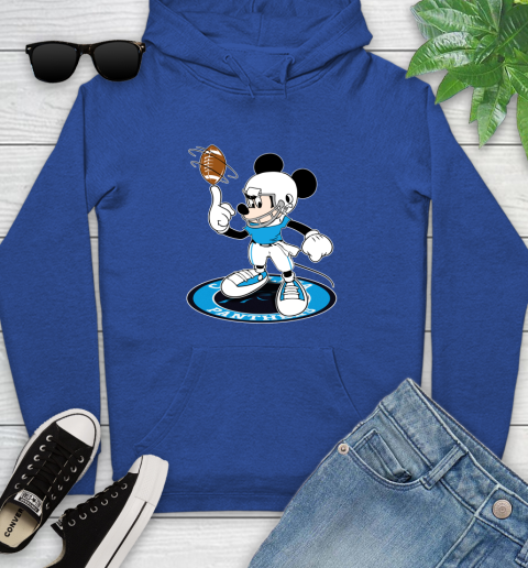 NFL Football Carolina Panthers Cheerful Mickey Disney Shirt Youth Hoodie 9