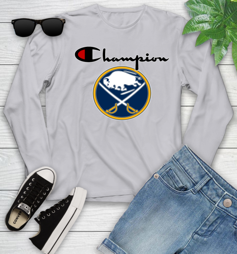 NHL Hockey Buffalo Sabres Champion Shirt Youth Long Sleeve 3