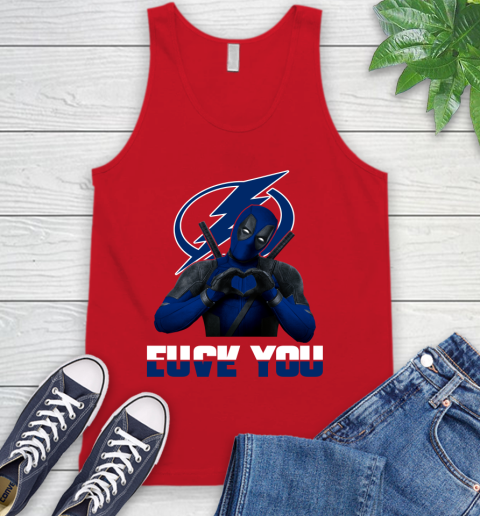 NHL Tampa Bay Lightning Deadpool Love You Fuck You Hockey Sports Tank Top 5