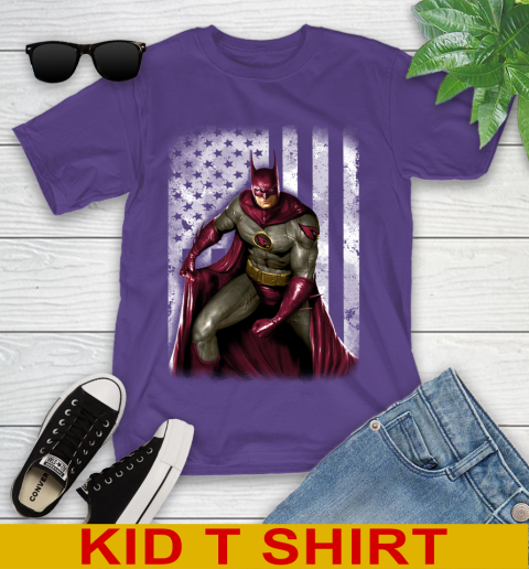 Arizona Cardinals NFL Football Batman DC American Flag Shirt Youth T-Shirt 3