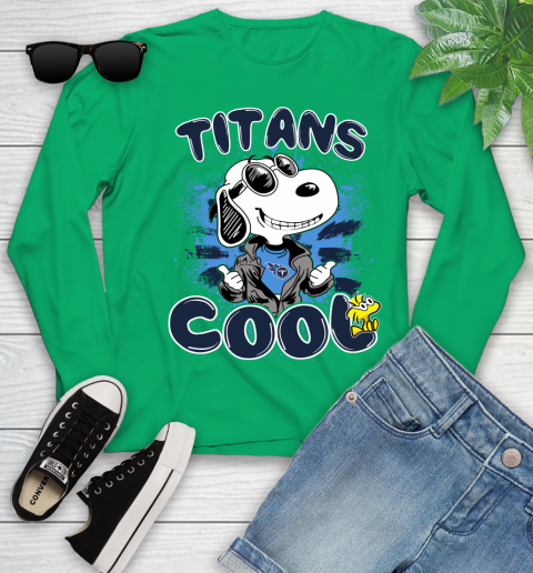 NFL Football Tennessee Titans Cool Snoopy Shirt Youth Long Sleeve 6