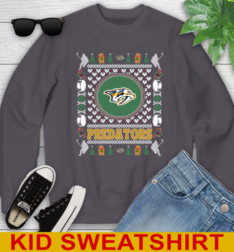 Nashville Predators Merry Christmas NHL Hockey Loyal Fan Youth Sweatshirt 5