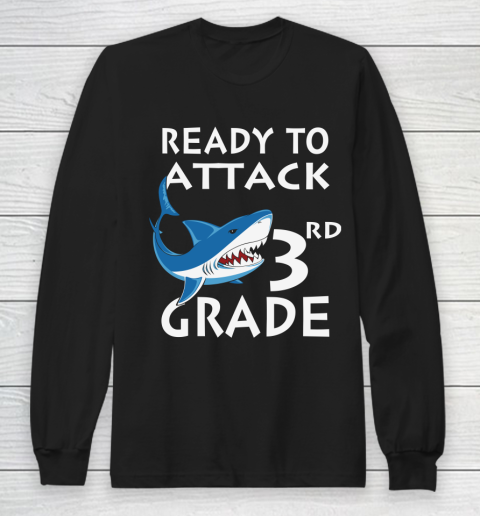 Back To School Shirt Ready to attack 3rd grade 1 Long Sleeve T-Shirt