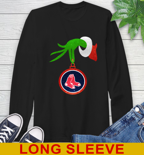 Boston Red Sox Grinch Merry Christmas MLB Baseball Long Sleeve T-Shirt 2
