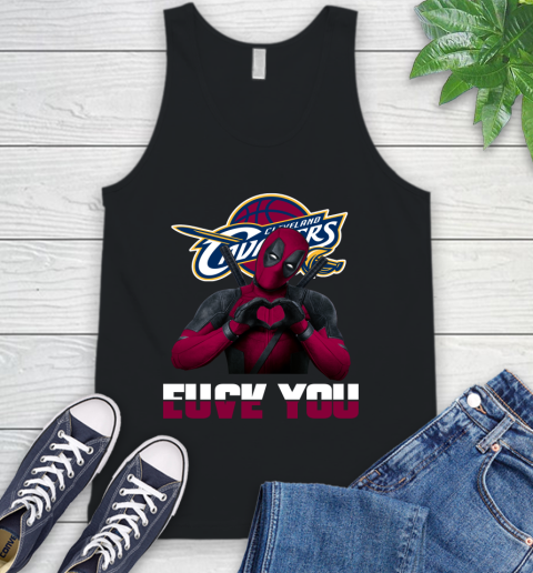 NBA Cleveland Cavaliers Deadpool Love You Fuck You Basketball Sports Tank Top