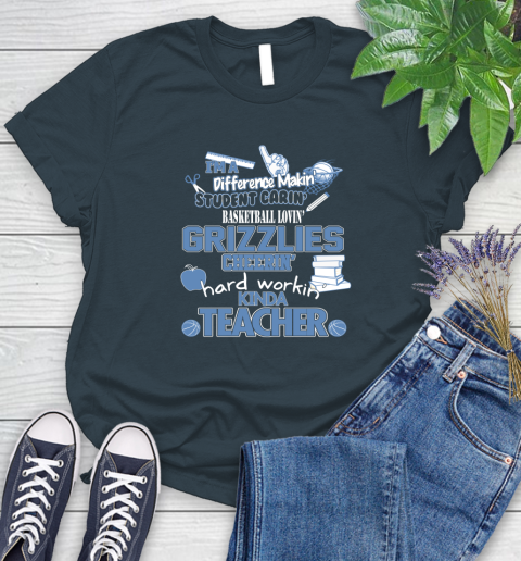 Memphis Grizzlies NBA I'm A Difference Making Student Caring Basketball Loving Kinda Teacher Women's T-Shirt 11