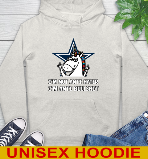 Dallas Cowboys NFL Football Unicorn I'm Not Anti Hater I'm Anti Bullshit Hoodie 12