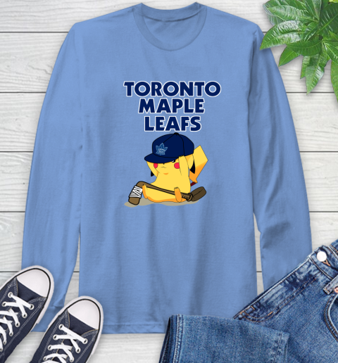 NHL Pikachu Hockey Sports Toronto Maple Leafs Long Sleeve T-Shirt 11