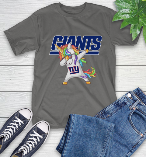 New York Giants NFL Football Funny Unicorn Dabbing Sports T-Shirt 21