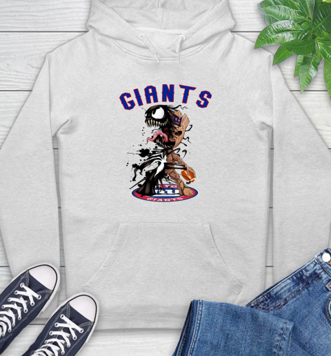 NFL New York Giants Football Venom Groot Guardians Of The Galaxy Hoodie