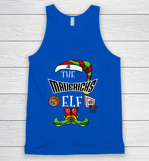 Dallas Mavericks Christmas ELF Funny NBA Tank Top 4