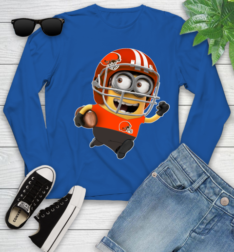 NFL Cleveland Browns Minions Disney Football Sports Youth Long Sleeve 9