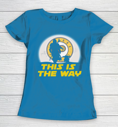 Indiana Pacers NBA Basketball Star Wars Yoda And Mandalorian This Is The Way Women's T-Shirt 6