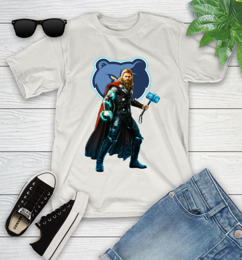 NBA Thor Avengers Endgame Basketball Memphis Grizzlies Youth T-Shirt 12