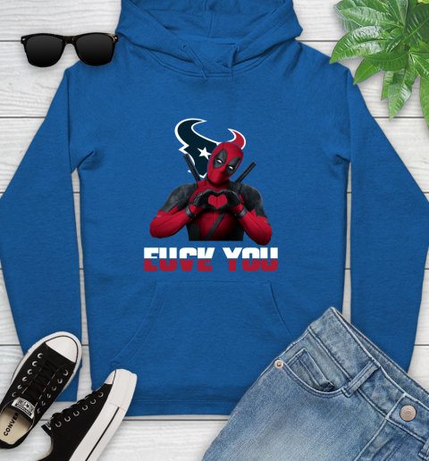 NHL Houston Texans Deadpool Love You Fuck You Football Sports Youth Hoodie 11