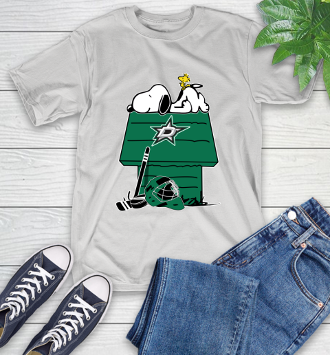 Dallas Stars NHL Hockey Snoopy Woodstock The Peanuts Movie T-Shirt