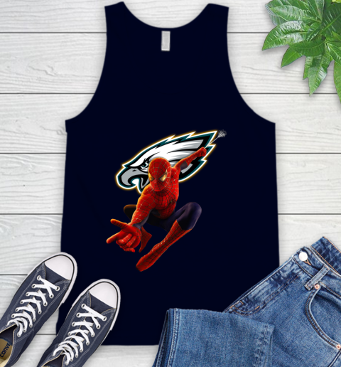NFL Spider Man Avengers Endgame Football Philadelphia Eagles Tank Top 3
