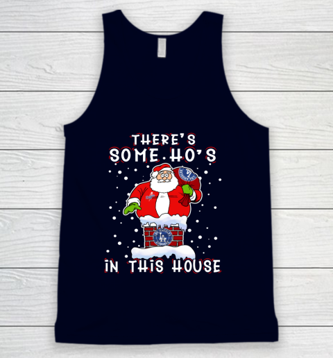 Los Angeles Dodgers Christmas There Is Some Hos In This House Santa Stuck In The Chimney MLB Tank Top 2