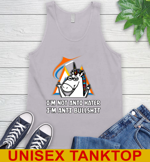 Miami Marlins MLB Baseball Unicorn I'm Not Anti Hater I'm Anti Bullshit Tank Top 4