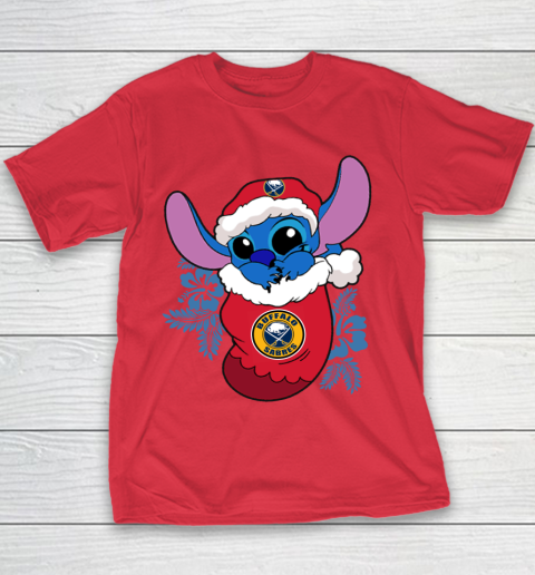 Buffalo Sabres Christmas Stitch In The Sock Funny Disney NHL Youth T-Shirt 9