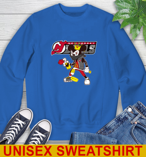 New Jersey Devils NHL Hockey Mickey Peace Sign Sports Sweatshirt 9