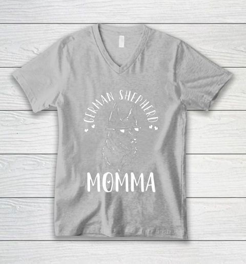 Dog Mom Shirt German Shepherd Momma Dog Mom Mama Gift V-Neck T-Shirt 3