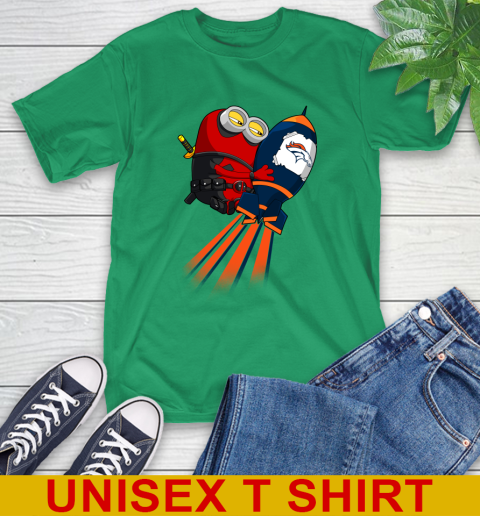 NFL Football Denver Broncos Deadpool Minion Marvel Shirt T-Shirt 7