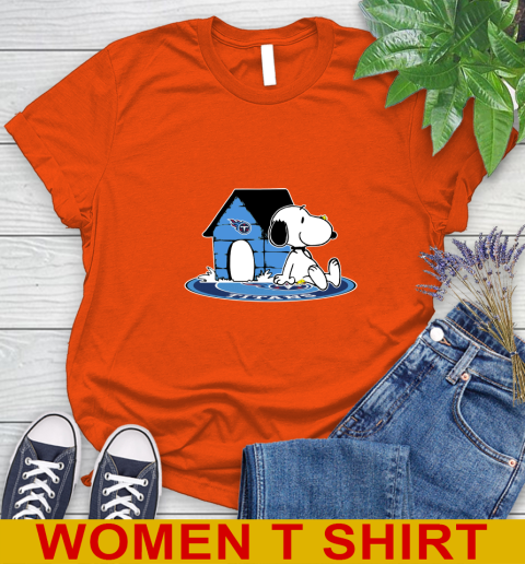 NFL Football Tennessee Titans Snoopy The Peanuts Movie Shirt Women's T-Shirt 4