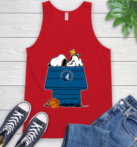 Minnesota Timberwolves NBA Basketball Snoopy Woodstock The Peanuts Movie Tank Top 6