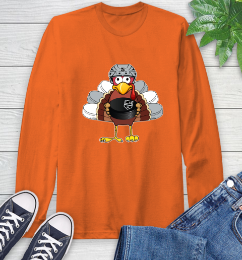 Los Angeles Kings Turkey Thanksgiving Day Long Sleeve T-Shirt 5