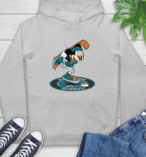 NHL Hockey San Jose Sharks Cheerful Mickey Disney Shirt Hoodie 6