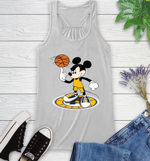NBA Basketball Indiana Pacers Cheerful Mickey Disney Shirt Racerback Tank 2