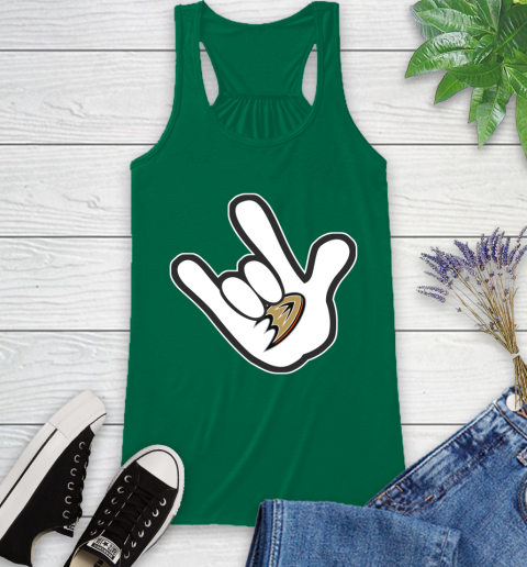 Anaheim Ducks NHL Hockey Mickey Rock Hand Disney Racerback Tank 7