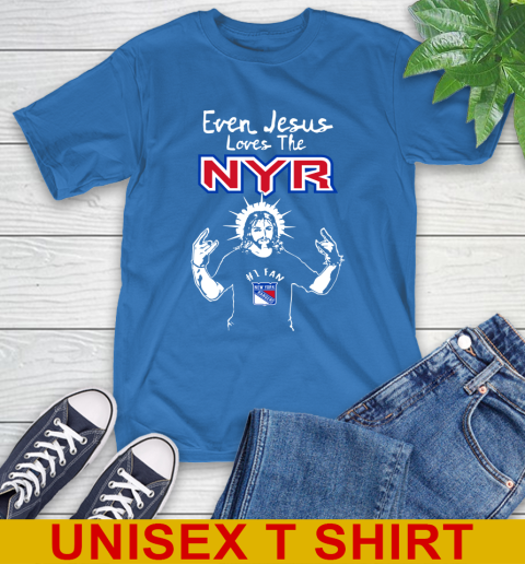 New York Rangers NHL Hockey Even Jesus Loves The Rangers Shirt T-Shirt 11