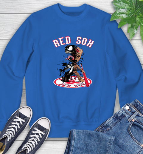 MLB Boston Red Sox Baseball Venom Groot Guardians Of The Galaxy Sweatshirt 8
