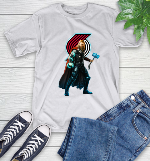 NBA Thor Avengers Endgame Basketball Portland Trail Blazers T-Shirt 12