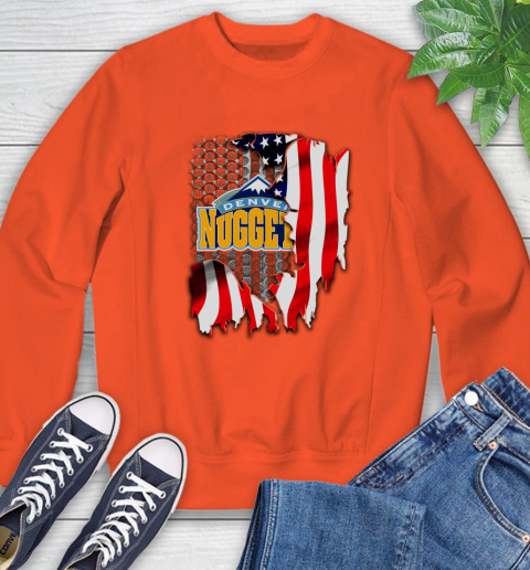Denver Nuggets NBA Basketball American Flag Sweatshirt 3