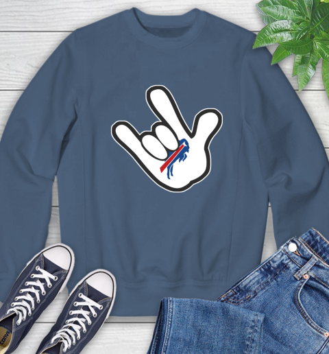 Buffalo Bills NFL Football Mickey Rock Hand Disney Sweatshirt 7