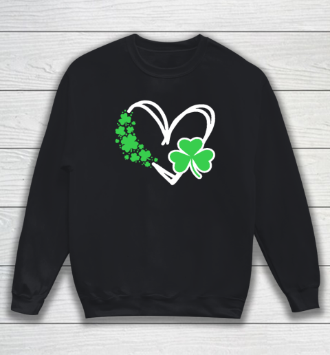Heart St Patricks Day Shamrock Irish Sweatshirt