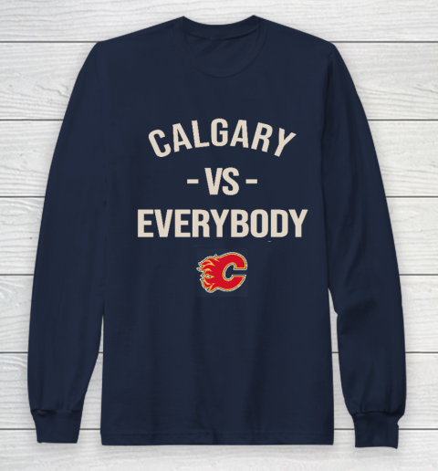 Calgary Flames Vs Everybody Long Sleeve T-Shirt 2