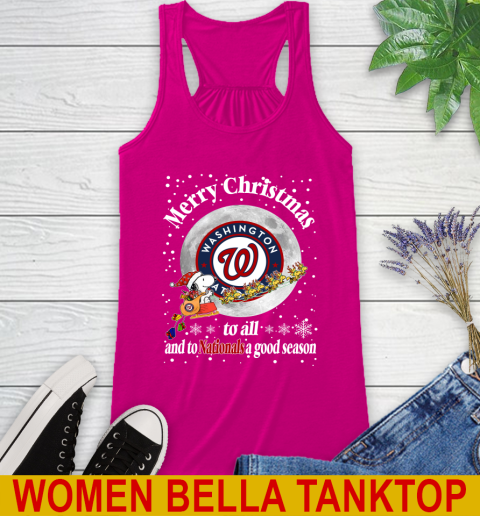 Washington Nationals Merry Christmas To All And To Nationals A Good Season MLB Baseball Sports Racerback Tank - Image 7