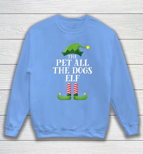 Pet All The Dogs Elf Matching Family Group Christmas Pajama Sweatshirt 8