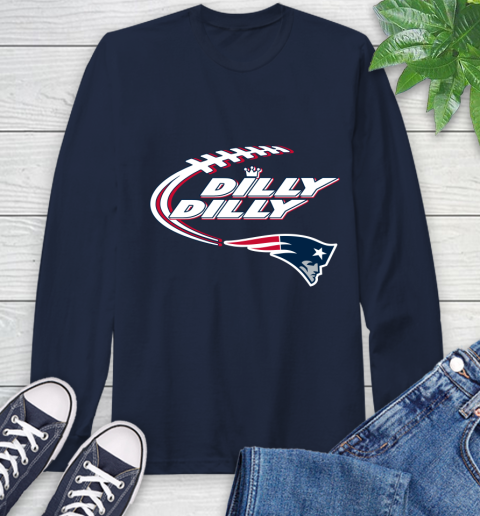 NFL New England Patriots Dilly Dilly Football Sports Long Sleeve T-Shirt 4